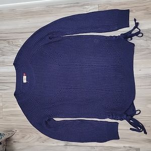 Tunic Sweater - lace up side hem